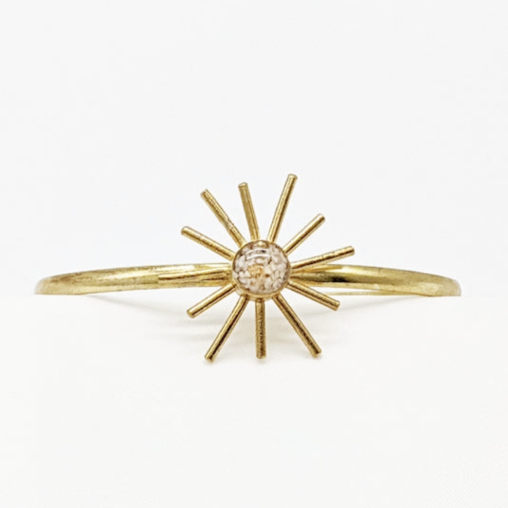 NWT Cameoko Howlite and Gold Leaf Sunshine Cuff